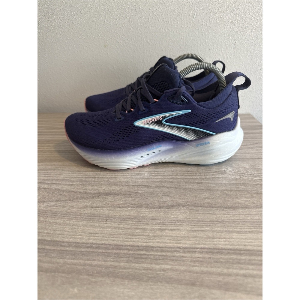 Brooks Glycerin 22 Womens Size 7.5 Purple White Athletic Running Shoes Sneakers